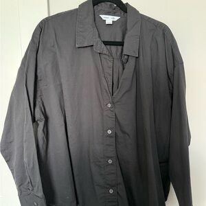 Old Navy Gray Button Down Shirt